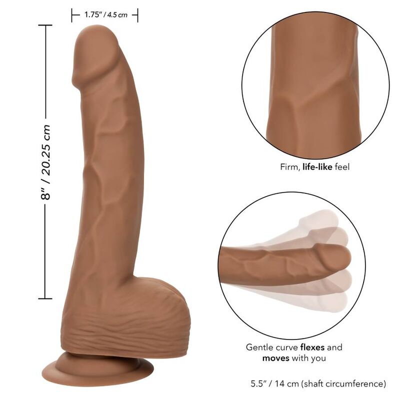 CALEXOTICS - SILICONE STUDS 20.32 CM BROWN 2 CALEXOTICS - SILICONE STUDS 20.32 CM BROWN - obrazek 2