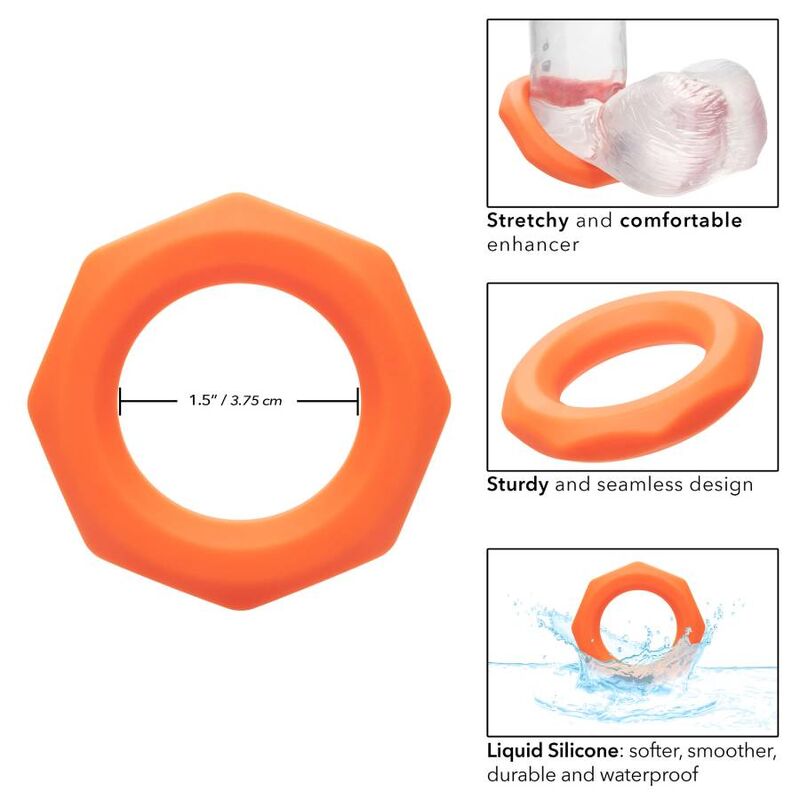 CALEXOTICS - ALPHA SEXAGON RING ORANGE 4 CALEXOTICS - ALPHA SEXAGON RING ORANGE - obrazek 4