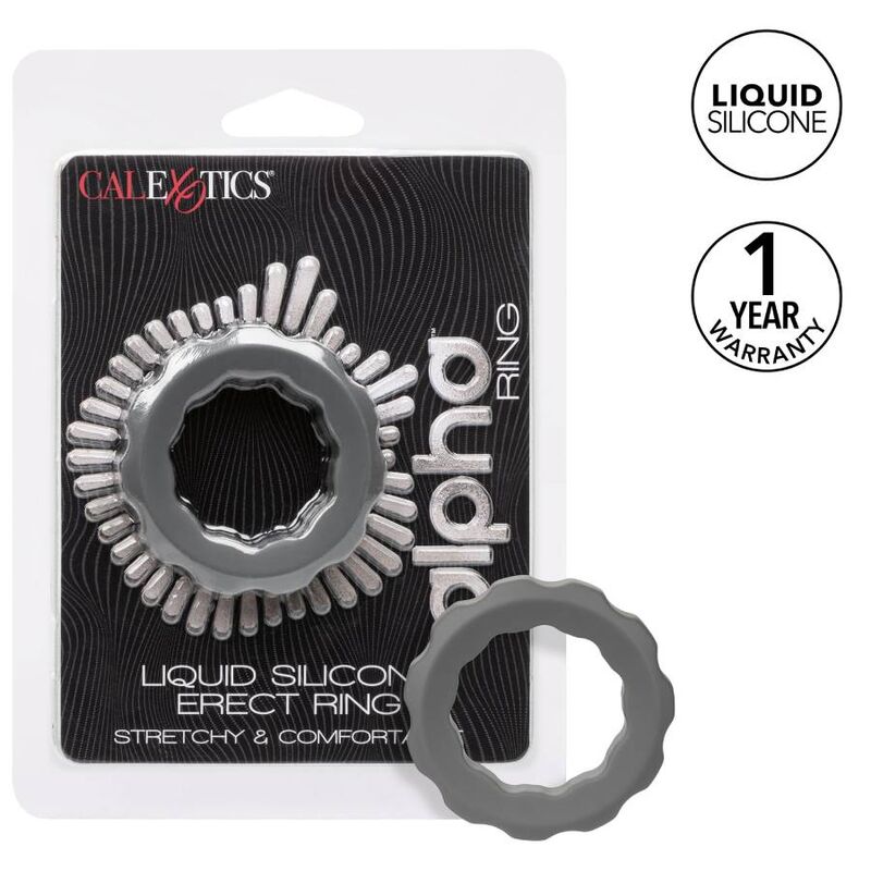 CALEXOTICS - ALPHA ERECT RING GREY 2 CALEXOTICS - ALPHA ERECT RING GREY - obrazek 2