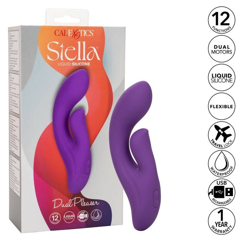 CALEXOTICS - STELLA DUAL PLEASER VIOLET 2 CALEXOTICS - STELLA DUAL PLEASER VIOLET - obrazek 2