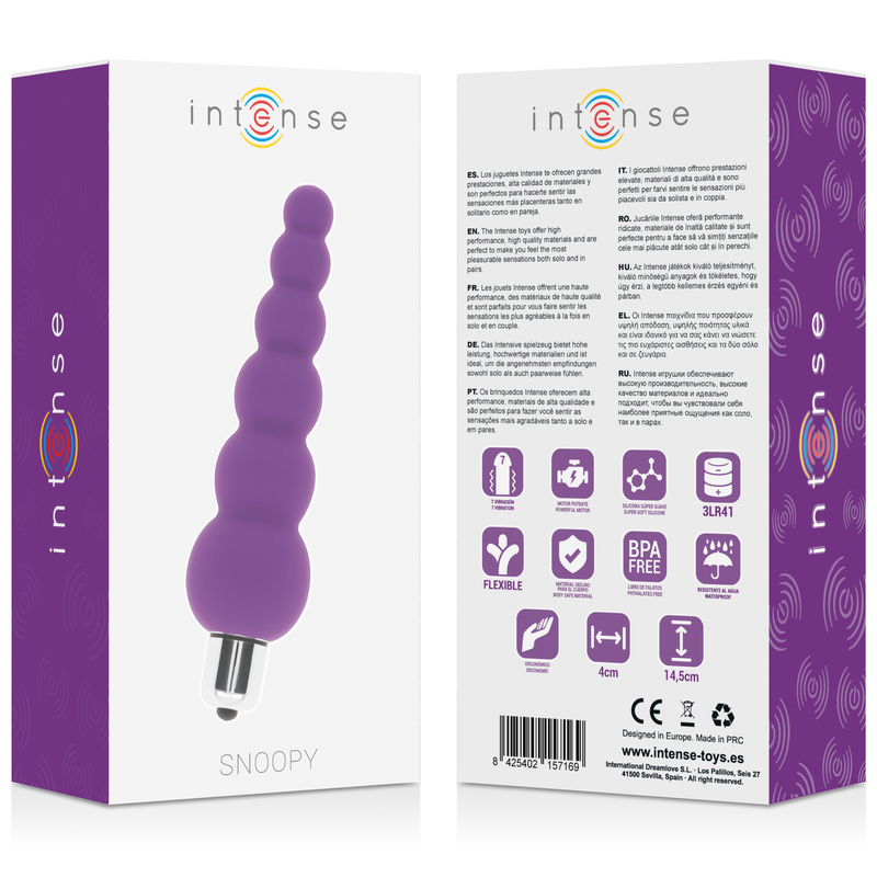 INTENSE - SNOOPY 7 SPEEDS SILICONE LILAC 4 INTENSE - SNOOPY 7 SPEEDS SILICONE LILAC - obrazek 4