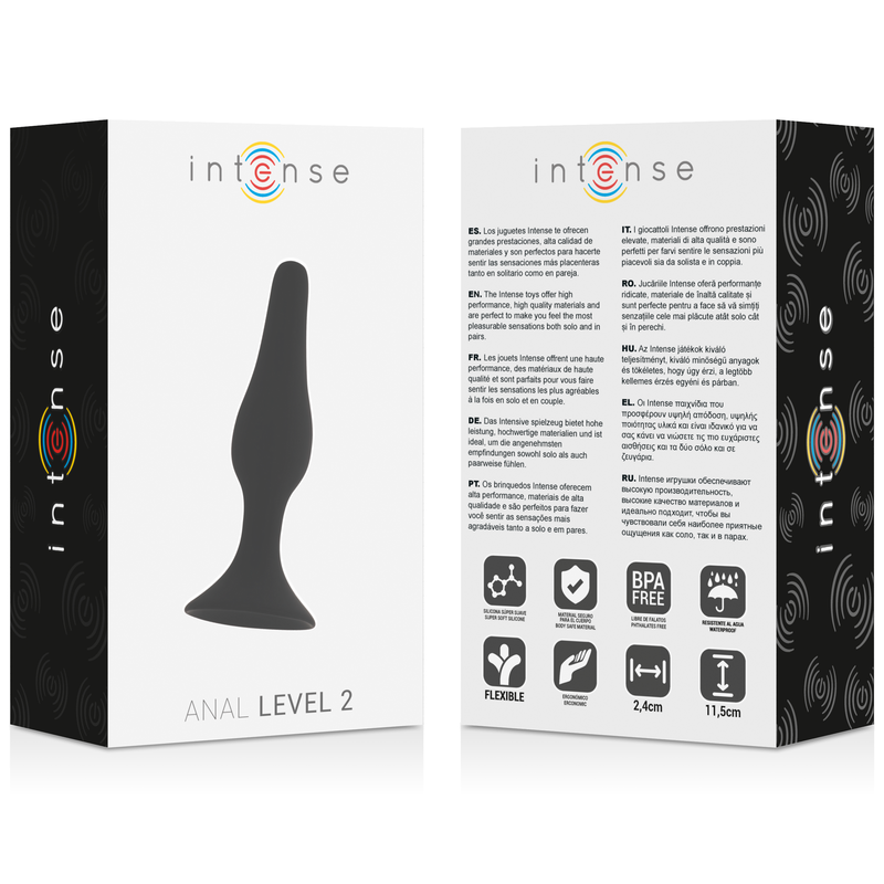 INTENSE - ANAL LEVEL 2 11.5CM BLACK 3 INTENSE - ANAL LEVEL 2 11.5CM BLACK - obrazek 3