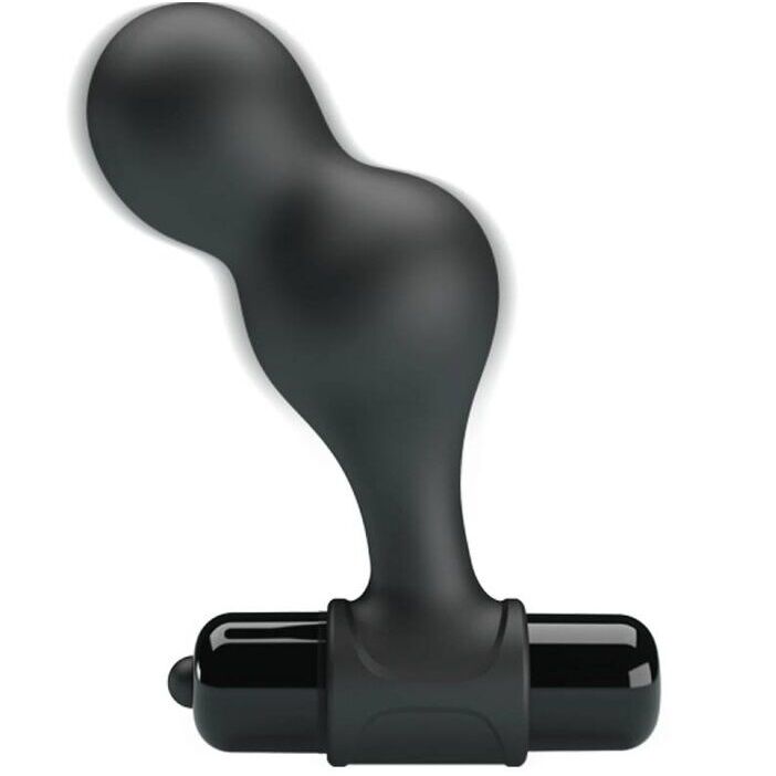 MR PLAY - BLACK SILICONE VIBRATOR ANAL PLUG 2 MR PLAY - BLACK SILICONE VIBRATOR ANAL PLUG - obrazek 2