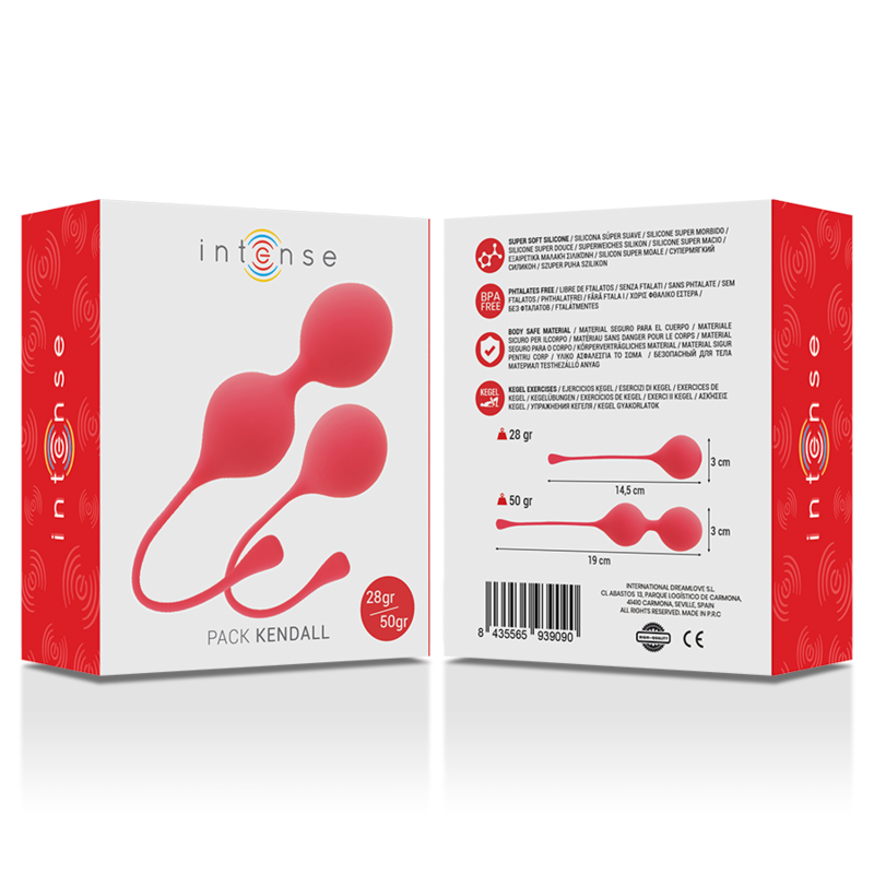 INTENSE - KEGEL BALLS PACK KENDALL RED 2 INTENSE - KEGEL BALLS PACK KENDALL RED - obrazek 2