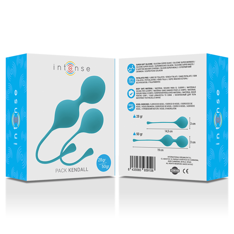 INTENSE - KEGEL BALLS PACK KENDALL BLUE 2 INTENSE - KEGEL BALLS PACK KENDALL BLUE - obrazek 2