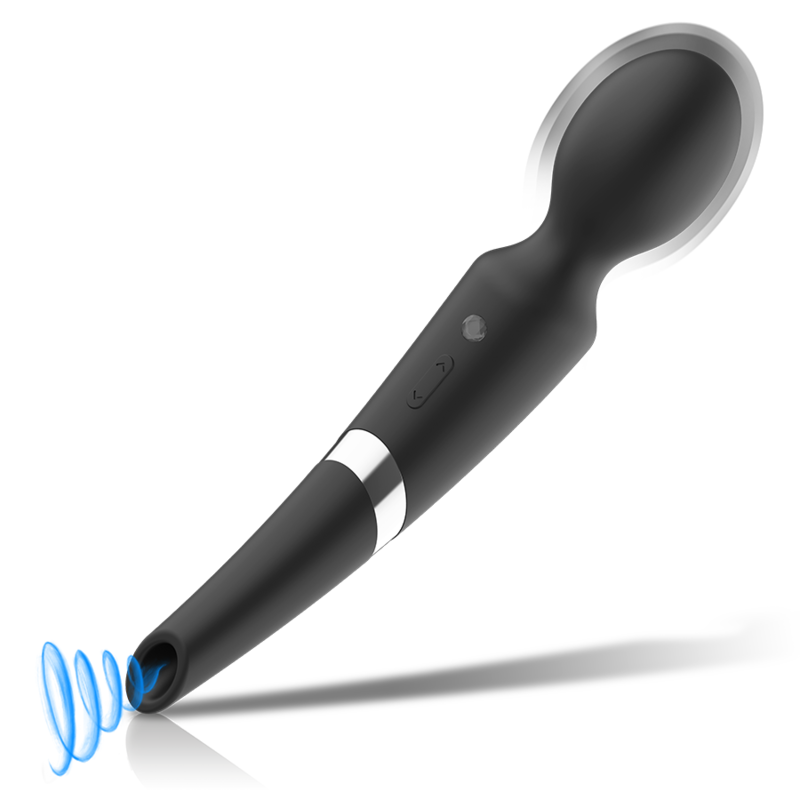 BLACKSILVER - BECK WAND AND SUCTION CUP 2 IN 1 SILICONE 3 BLACKSILVER - BECK WAND AND SUCTION CUP 2 IN 1 SILICONE - obrazek 3
