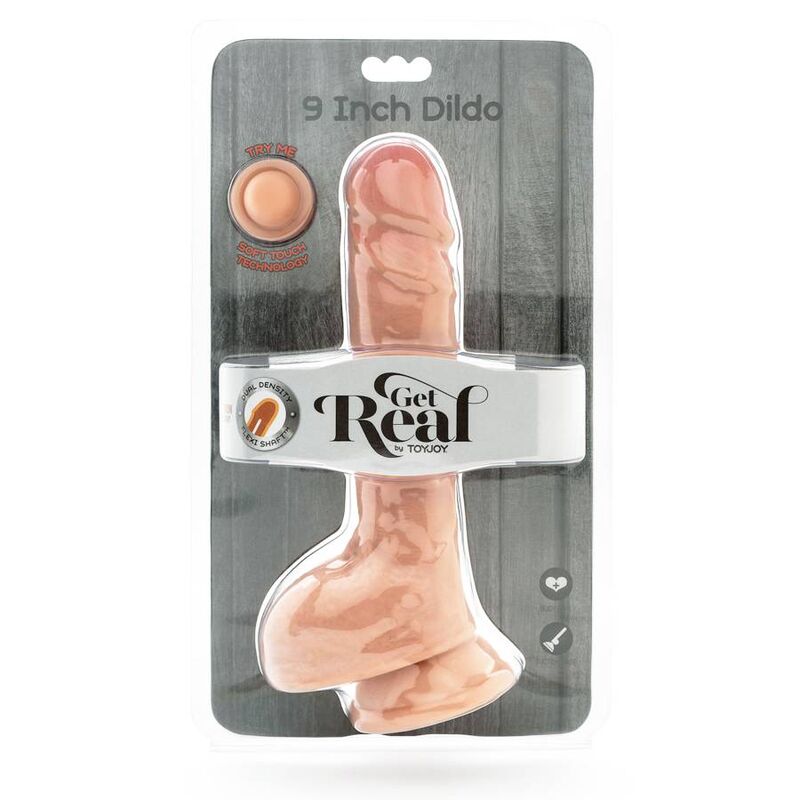 GET REAL - DUAL DENSITY DILDO 25,5 CM BALLS SKIN 3 GET REAL - DUAL DENSITY DILDO 25,5 CM BALLS SKIN - obrazek 3