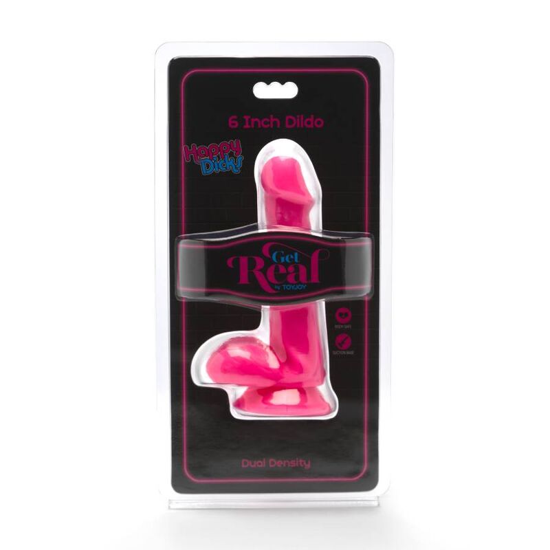 GET REAL - HAPPY DICKS DILDO 12 CM BALLS PINK 2 GET REAL - HAPPY DICKS DILDO 12 CM BALLS PINK - obrazek 2