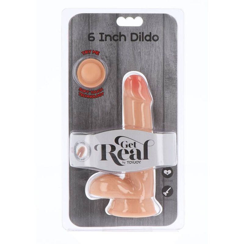 GET REAL - DUAL DENSITY DILDO 17 CM BALLS SKIN 2 GET REAL - DUAL DENSITY DILDO 17 CM BALLS SKIN - obrazek 2