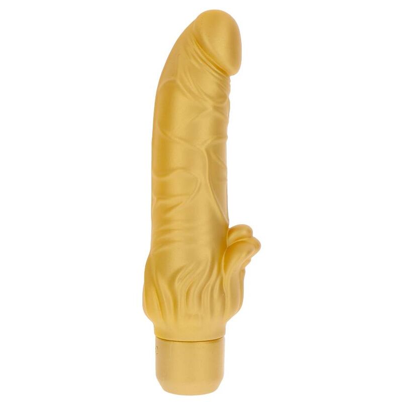 GET REAL - GOLD DICKER STIM VIBRATOR GOLD 2 GET REAL - GOLD DICKER STIM VIBRATOR GOLD - obrazek 2