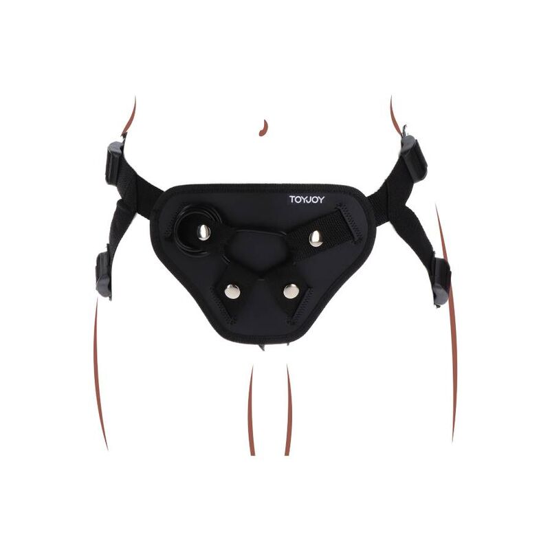 GET REAL - STRAP-ON DELUXE HARNESS BLACK 4 GET REAL - STRAP-ON DELUXE HARNESS BLACK - obrazek 4