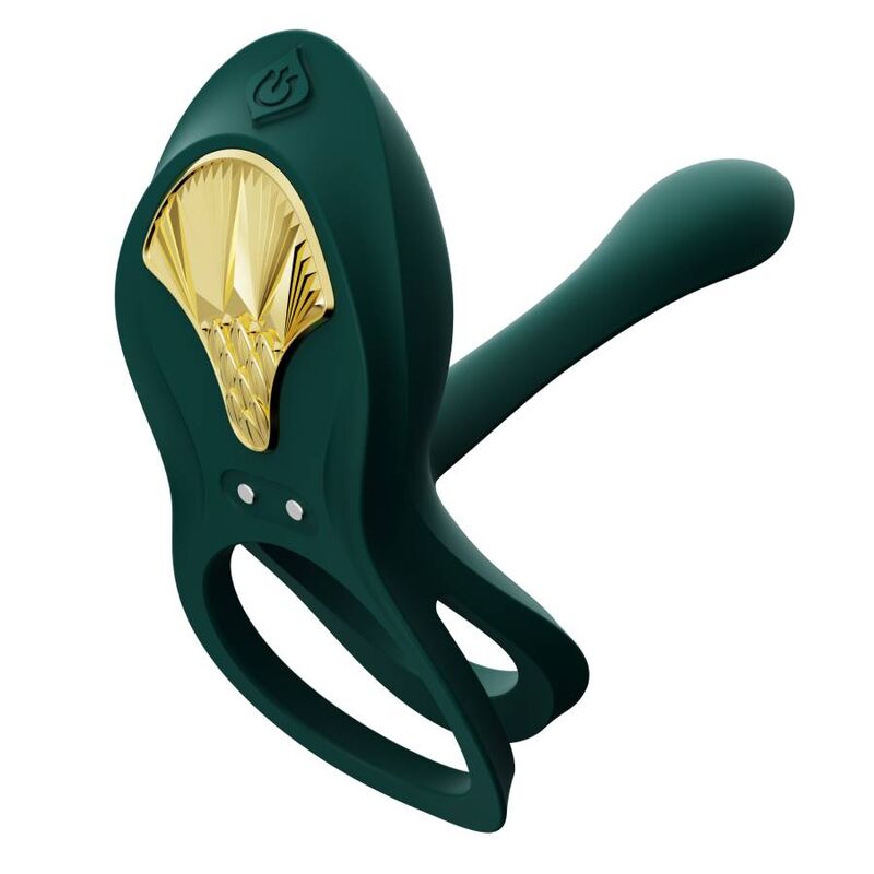 ZALO - BAYEK VIBRATING COUPLES RING GREEN 3 ZALO - BAYEK VIBRATING COUPLES RING GREEN - obrazek 3
