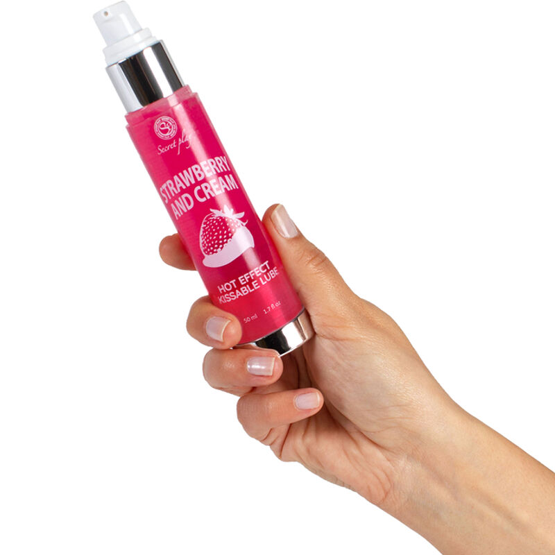 SECRETPLAY - LUBRICANT 2-1 HEAT EFFECT STRAWBERRY CREAM 50 ML 3 SECRETPLAY - LUBRICANT 2-1 HEAT EFFECT STRAWBERRY CREAM 50 ML - obrazek 3