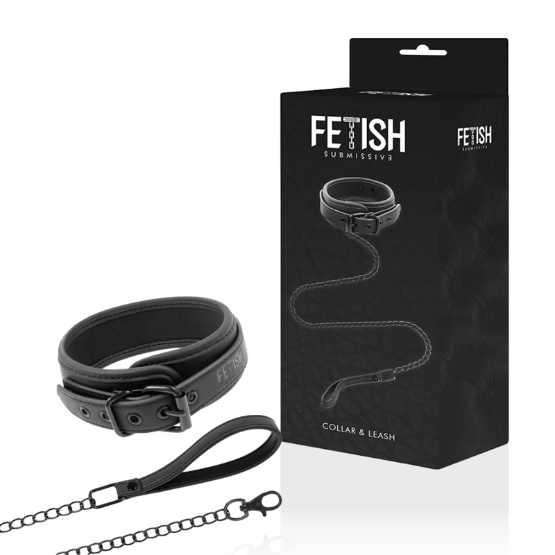 FETISH SUBMISSIVE - NOPRENE LINING CHAIN NECKLACE 2 FETISH SUBMISSIVE - NOPRENE LINING CHAIN NECKLACE - obrazek 2