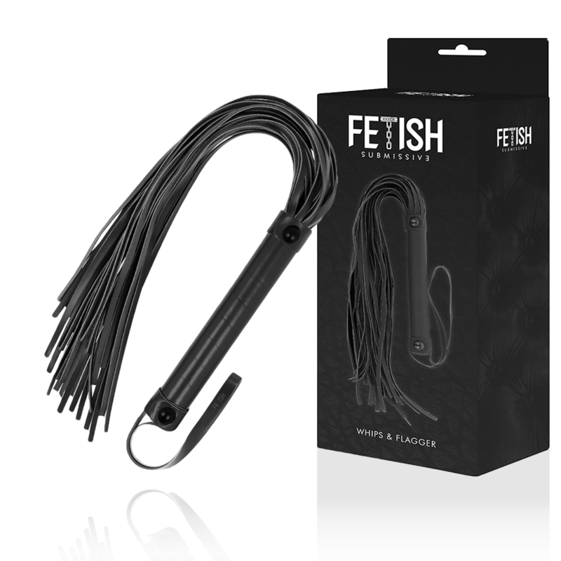 FETISH SUBMISSIVE - VEGAN LEATHER WHIP 2 FETISH SUBMISSIVE - VEGAN LEATHER WHIP - obrazek 2