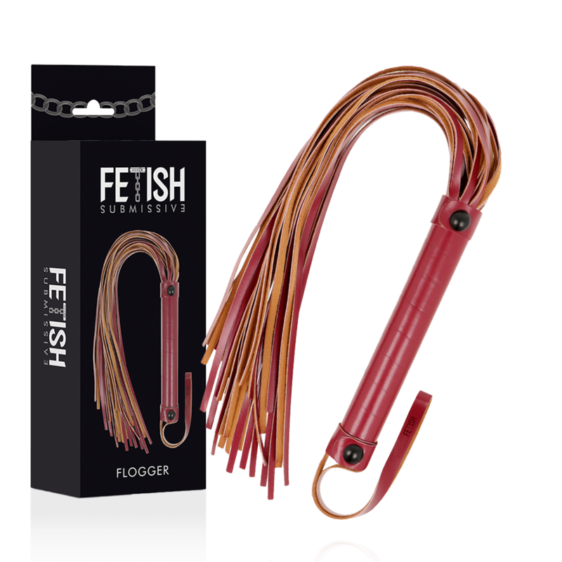 FETISH SUBMISSIVE DARK ROOM - VEGAN LEATHER WHIP 2 FETISH SUBMISSIVE DARK ROOM - VEGAN LEATHER WHIP - obrazek 2