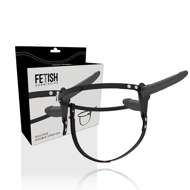 FETISH SUBMISSIVE HARNESS - BLACK DOUBLE PENETRATION 2 FETISH SUBMISSIVE HARNESS - BLACK DOUBLE PENETRATION - obrazek 2