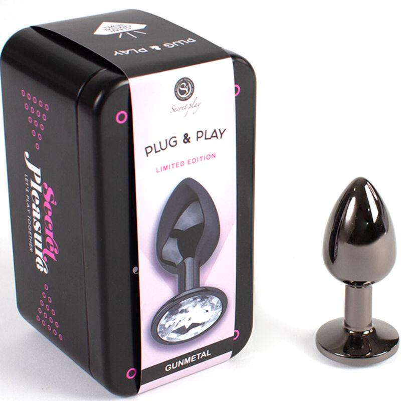 SECRETPLAY - GUNMETAL BUTT PLUG SMALL SIZE 7 CM 2 SECRETPLAY - GUNMETAL BUTT PLUG SMALL SIZE 7 CM - obrazek 2