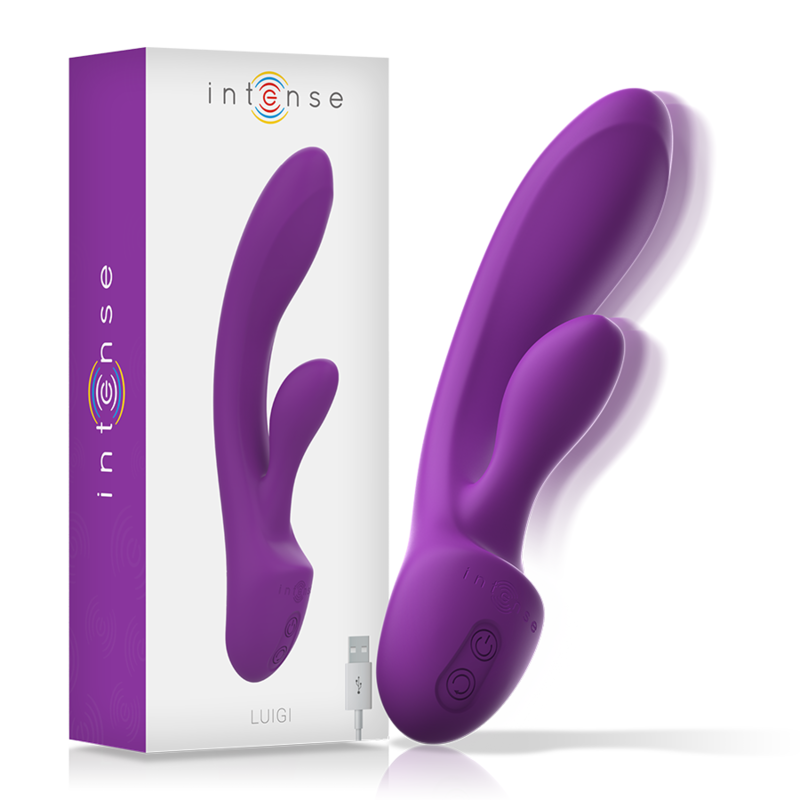 INTENSE - LUIGI RABBIT VIBRATOR LIQUID SILICONE PURPLE 1 INTENSE - LUIGI RABBIT VIBRATOR LIQUID SILICONE PURPLE