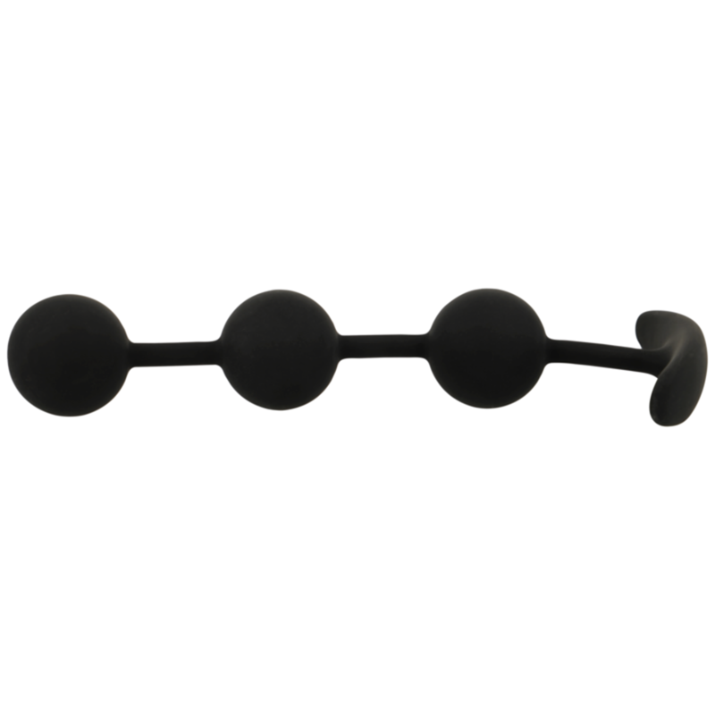 BLACKSILVER - HARRY ANAL ROSARY 3 SILICONE SPHERES 14 CM 3 BLACKSILVER - HARRY ANAL ROSARY 3 SILICONE SPHERES 14 CM - obrazek 3