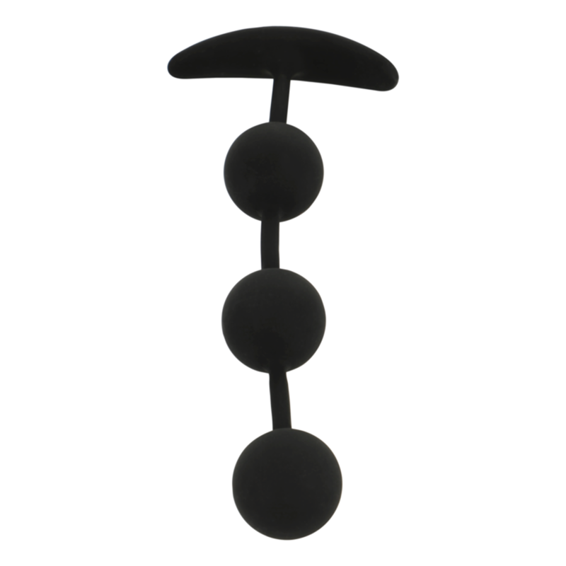 BLACKSILVER - HARRY ANAL ROSARY 3 SILICONE SPHERES 14 CM 4 BLACKSILVER - HARRY ANAL ROSARY 3 SILICONE SPHERES 14 CM - obrazek 4