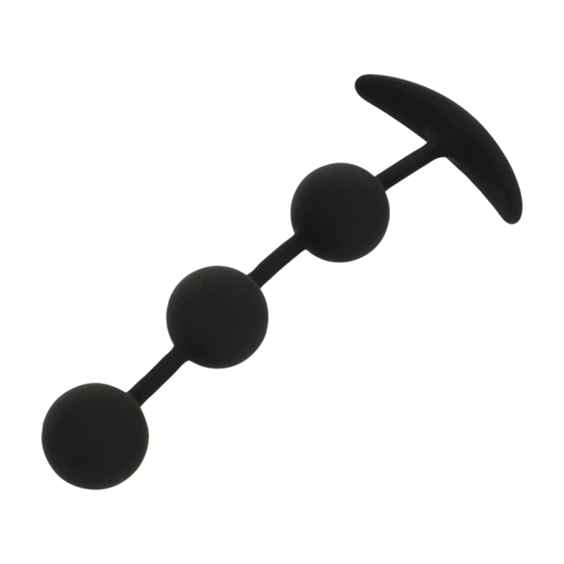 BLACKSILVER - HARRY ANAL ROSARY 3 SILICONE SPHERES 14 CM 2 BLACKSILVER - HARRY ANAL ROSARY 3 SILICONE SPHERES 14 CM - obrazek 2