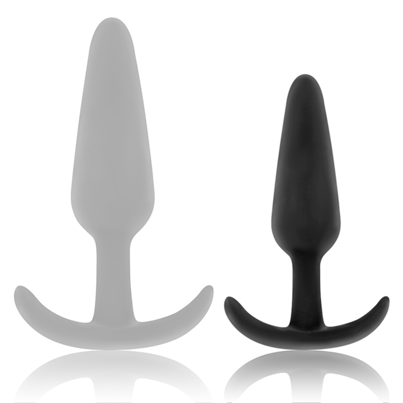 BLACKSILVER - HANSEL SILICONE ANAL PLUG WITH SMALL HANDLE 3 BLACKSILVER - HANSEL SILICONE ANAL PLUG WITH SMALL HANDLE - obrazek 3