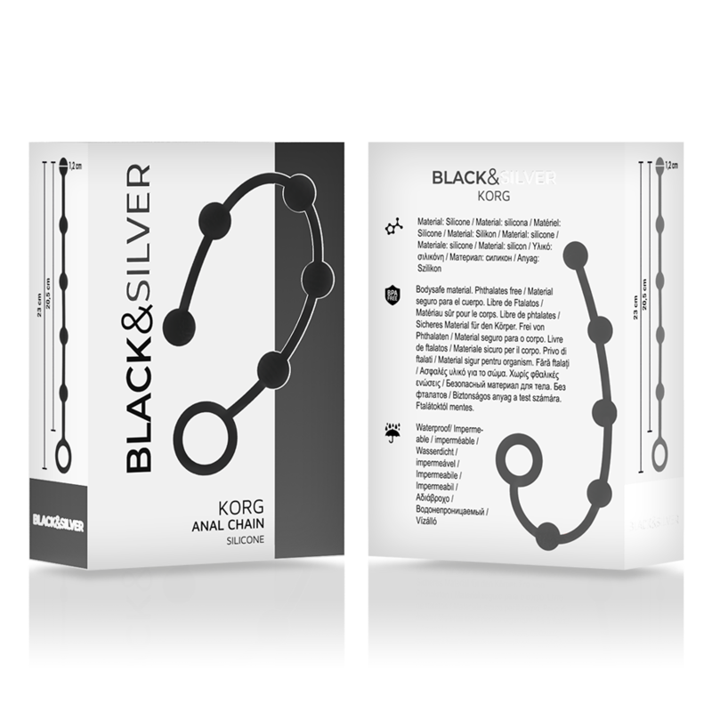 BLACKSILVER - KORG ANAL ROSARY SILICONE INITIATION 21 CM 4 BLACKSILVER - KORG ANAL ROSARY SILICONE INITIATION 21 CM - obrazek 4