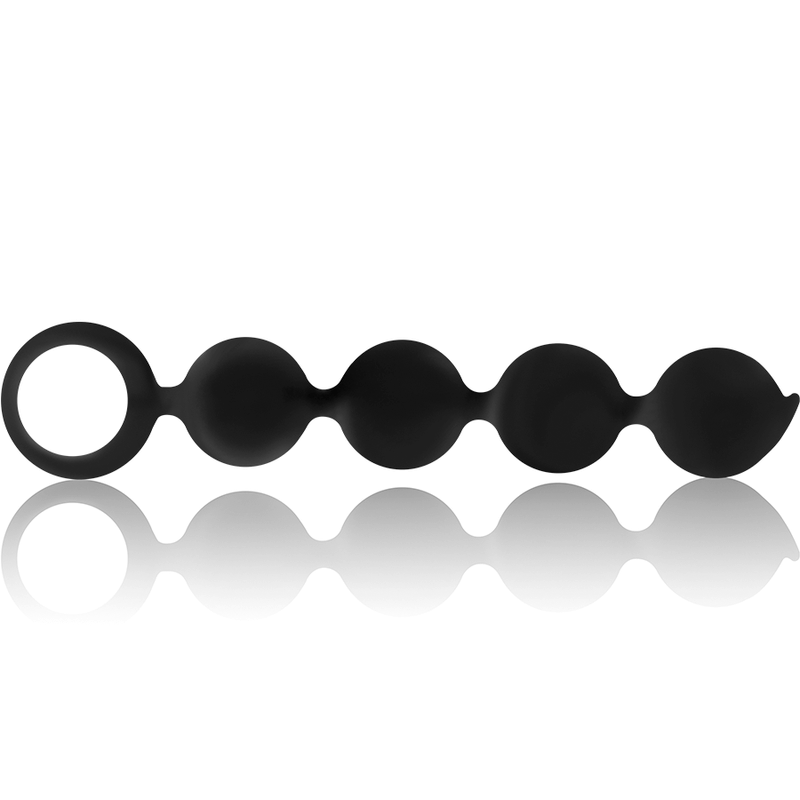 BLACKSILVER - LENNON ANAL ROSARY 4 SILICONE SPHERES 15 CM 3 BLACKSILVER - LENNON ANAL ROSARY 4 SILICONE SPHERES 15 CM - obrazek 3