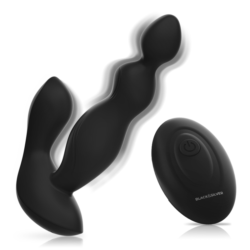 BLACKSILVER - CORA ANAL PLUG SILICONE REMOTE CONTROL 3 BLACKSILVER - CORA ANAL PLUG SILICONE REMOTE CONTROL - obrazek 3