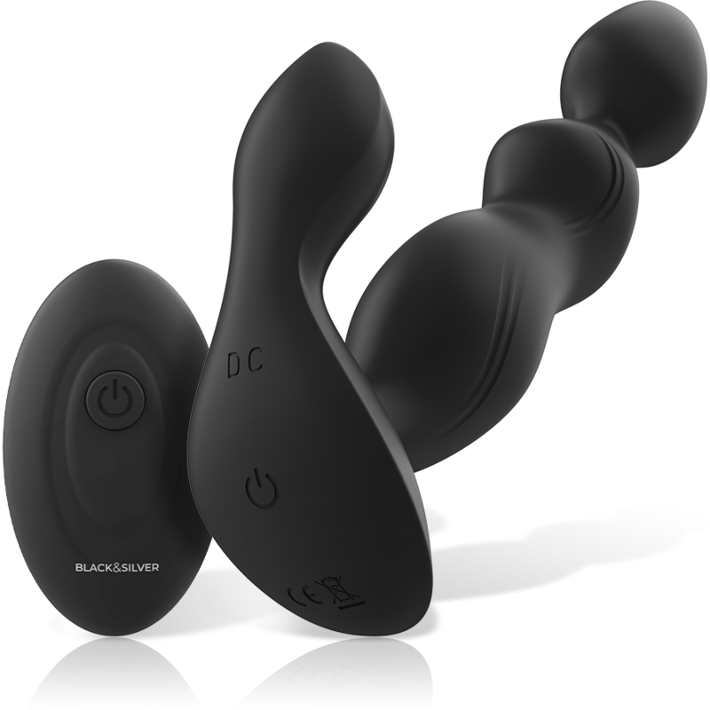 BLACKSILVER - CORA ANAL PLUG SILICONE REMOTE CONTROL 2 BLACKSILVER - CORA ANAL PLUG SILICONE REMOTE CONTROL - obrazek 2