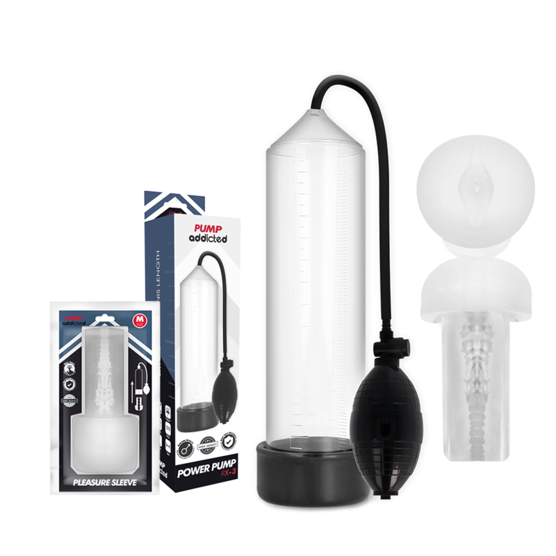 PUMP ADDICTED - RX3 TRANSPARENT WITH PLEASURE SLEEVE 2 PUMP ADDICTED - RX3 TRANSPARENT WITH PLEASURE SLEEVE - obrazek 2