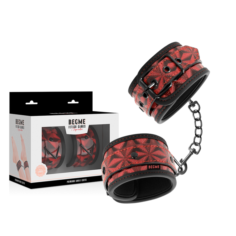 BEGME - RED EDITION PREMIUM ANKLE CUFFS WITH NEOPRENE LINING 2 BEGME - RED EDITION PREMIUM ANKLE CUFFS WITH NEOPRENE LINING - obrazek 2