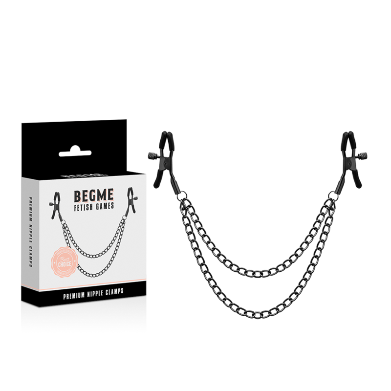 BEGME - RED EDITION NIPPLE CLIPS WITH CHAIN 2 BEGME - RED EDITION NIPPLE CLIPS WITH CHAIN - obrazek 2