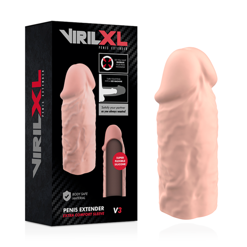 VIRILXL - LIQUID SILICONE V3 NATURAL PENIS EXTENSION 2 VIRILXL - LIQUID SILICONE V3 NATURAL PENIS EXTENSION - obrazek 2