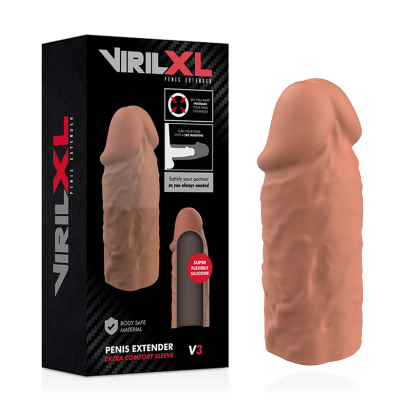 VIRILXL - LIQUID SILICONE V3 BROWN PENIS EXTENSION 2 VIRILXL - LIQUID SILICONE V3 BROWN PENIS EXTENSION - obrazek 2