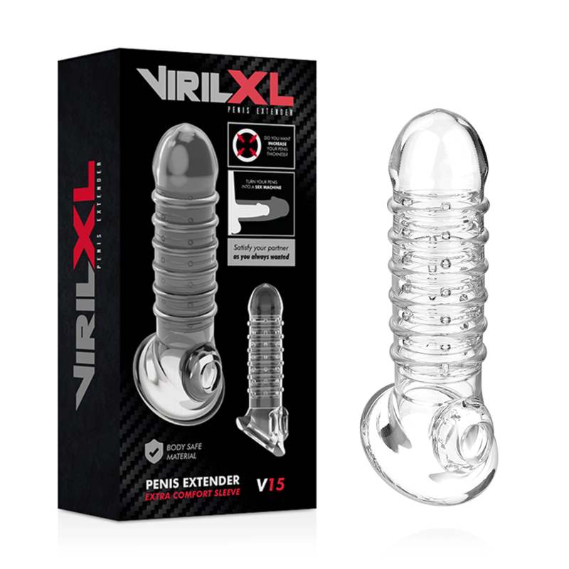 VIRILXL - PENIS EXTENSION AND SHEATH V15 TRANSPARENT 2 VIRILXL - PENIS EXTENSION AND SHEATH V15 TRANSPARENT - obrazek 2