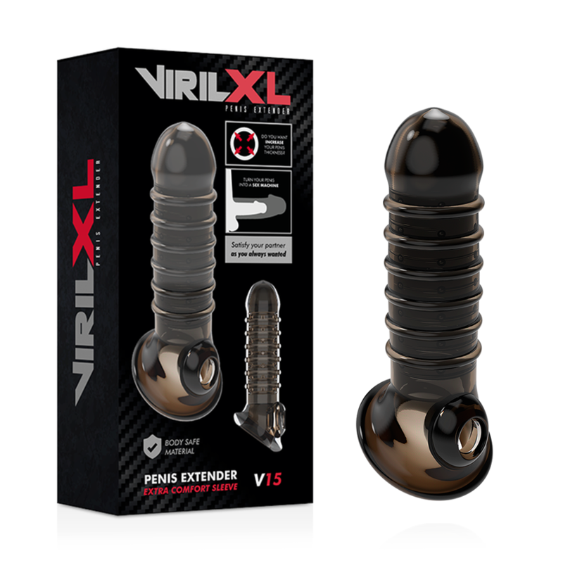 VIRILXL - PENIS EXTENSION AND SHEATH V15 BLACK 2 VIRILXL - PENIS EXTENSION AND SHEATH V15 BLACK - obrazek 2