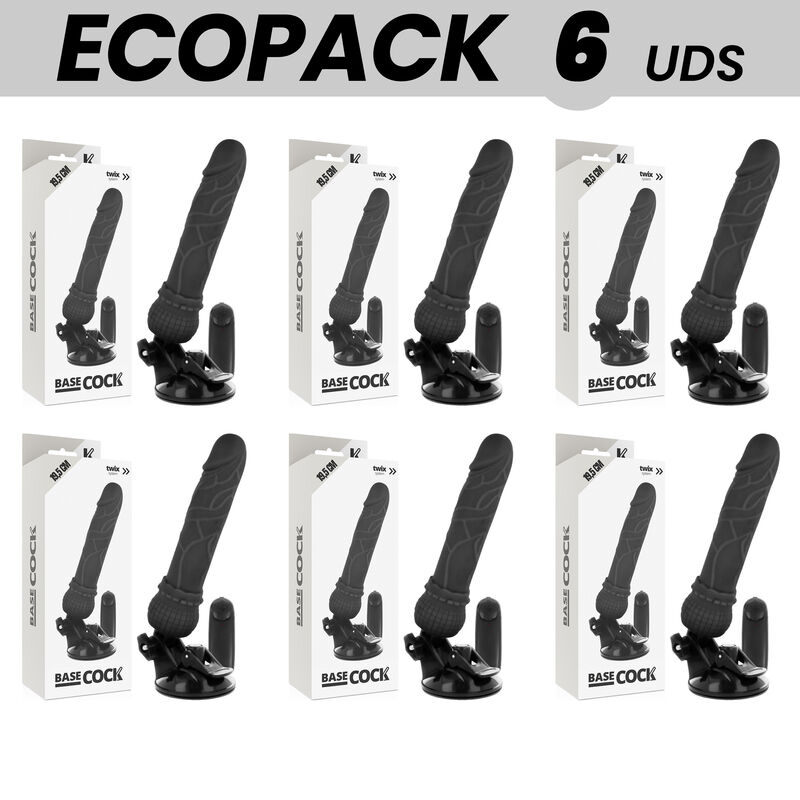 ECOPACK 6 UNITS - BASECOCK REALISTIC VIBRATOR REMOTE CONTROL BLACK 19.5 CM -O- 4 CM 1 ECOPACK 6 UNITS - BASECOCK REALISTIC VIBRATOR REMOTE CONTROL BLACK 19.5 CM -O- 4 CM