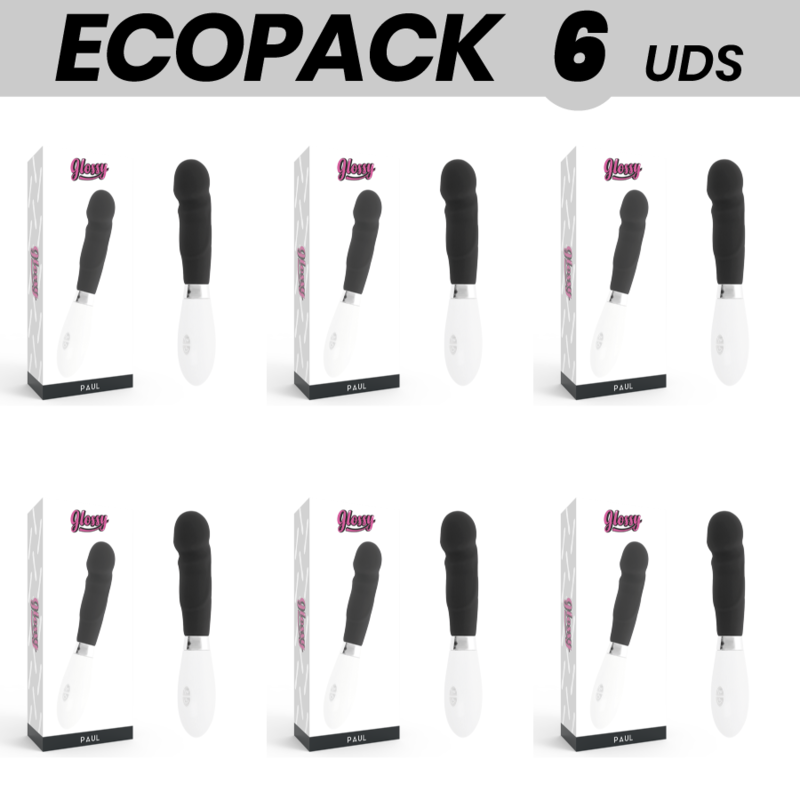 ECOPACK 6 UNITS - GLOSSY PAUL VIBRATOR BLACK