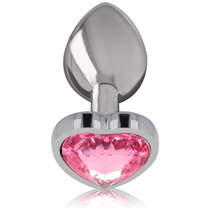 INTENSE - ALUMINUM METAL ANAL PLUG PINK HEART SIZE M 2 INTENSE - ALUMINUM METAL ANAL PLUG PINK HEART SIZE M - obrazek 2