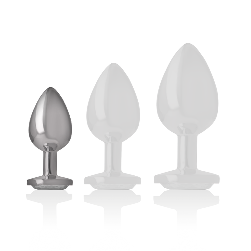 INTENSE - WHITE HEART ALUMINUM METAL ANAL PLUG SIZE S 5 INTENSE - WHITE HEART ALUMINUM METAL ANAL PLUG SIZE S - obrazek 5