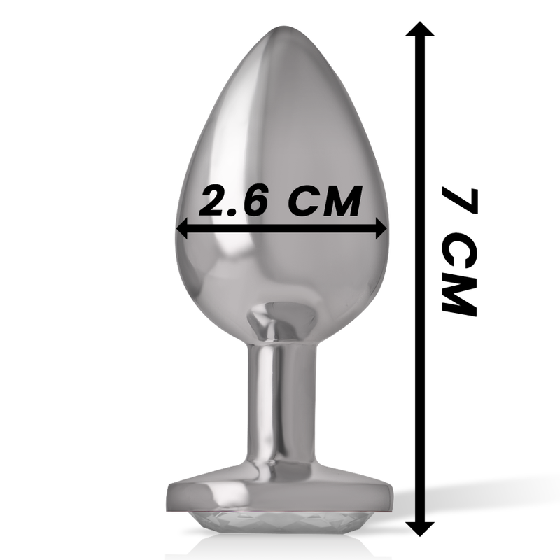 INTENSE - WHITE HEART ALUMINUM METAL ANAL PLUG SIZE S 4 INTENSE - WHITE HEART ALUMINUM METAL ANAL PLUG SIZE S - obrazek 4