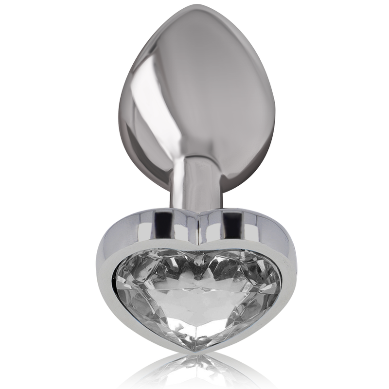 INTENSE - WHITE HEART ALUMINUM METAL ANAL PLUG SIZE S 2 INTENSE - WHITE HEART ALUMINUM METAL ANAL PLUG SIZE S - obrazek 2