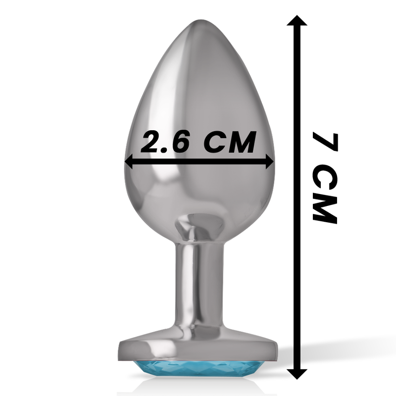 INTENSE - ALUMINUM METAL ANAL PLUG BLUE HEART SIZE S 4 INTENSE - ALUMINUM METAL ANAL PLUG BLUE HEART SIZE S - obrazek 4