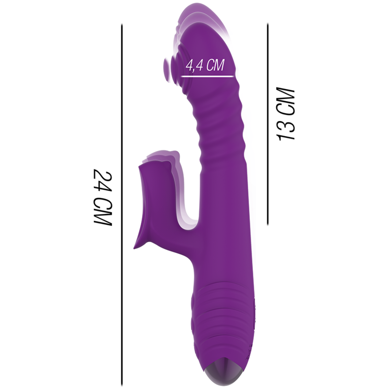 INTENSE - IGGY MULTIFUNCTION RECHARGEABLE VIBRATOR UP DOWN WITH CLITORAL STIMULATOR PURPLE 3 INTENSE - IGGY MULTIFUNCTION RECHARGEABLE VIBRATOR UP DOWN WITH CLITORAL STIMULATOR PURPLE - obrazek 3