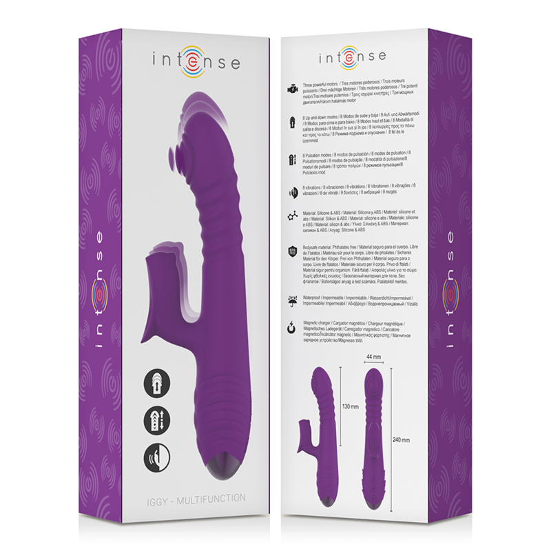 INTENSE - IGGY MULTIFUNCTION RECHARGEABLE VIBRATOR UP DOWN WITH CLITORAL STIMULATOR PURPLE 5 INTENSE - IGGY MULTIFUNCTION RECHARGEABLE VIBRATOR UP DOWN WITH CLITORAL STIMULATOR PURPLE - obrazek 5