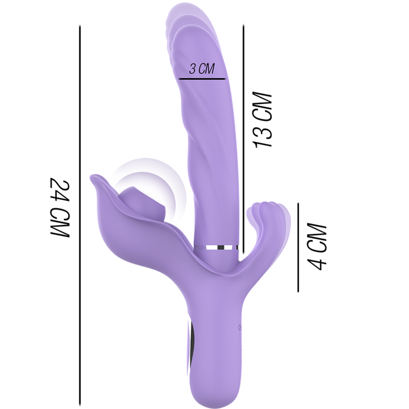 INTENSE - BILLIE MULTIFUNCTIONAL RECHARGEABLE SUCTION VIBRATOR WITH PURPLE PUSH BUTTON 3 INTENSE - BILLIE MULTIFUNCTIONAL RECHARGEABLE SUCTION VIBRATOR WITH PURPLE PUSH BUTTON - obrazek 3