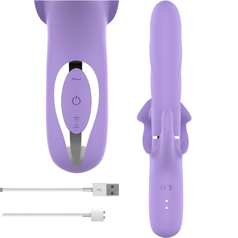 INTENSE - BILLIE MULTIFUNCTIONAL RECHARGEABLE SUCTION VIBRATOR WITH PURPLE PUSH BUTTON 4 INTENSE - BILLIE MULTIFUNCTIONAL RECHARGEABLE SUCTION VIBRATOR WITH PURPLE PUSH BUTTON - obrazek 4