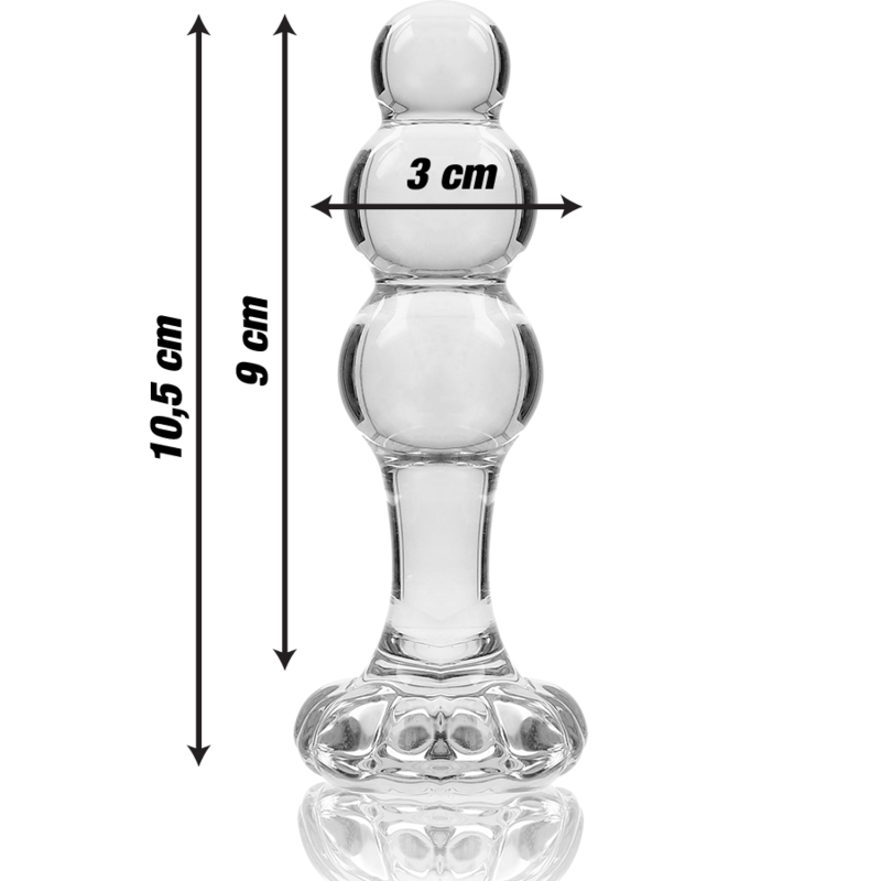 NEBULA SERIES BY IBIZA - MODEL 1 ANAL PLUG BOROSILICATE GLASS CLEAR 10.5 CM -O- 3 CM 3 NEBULA SERIES BY IBIZA - MODEL 1 ANAL PLUG BOROSILICATE GLASS CLEAR 10.5 CM -O- 3 CM - obrazek 3